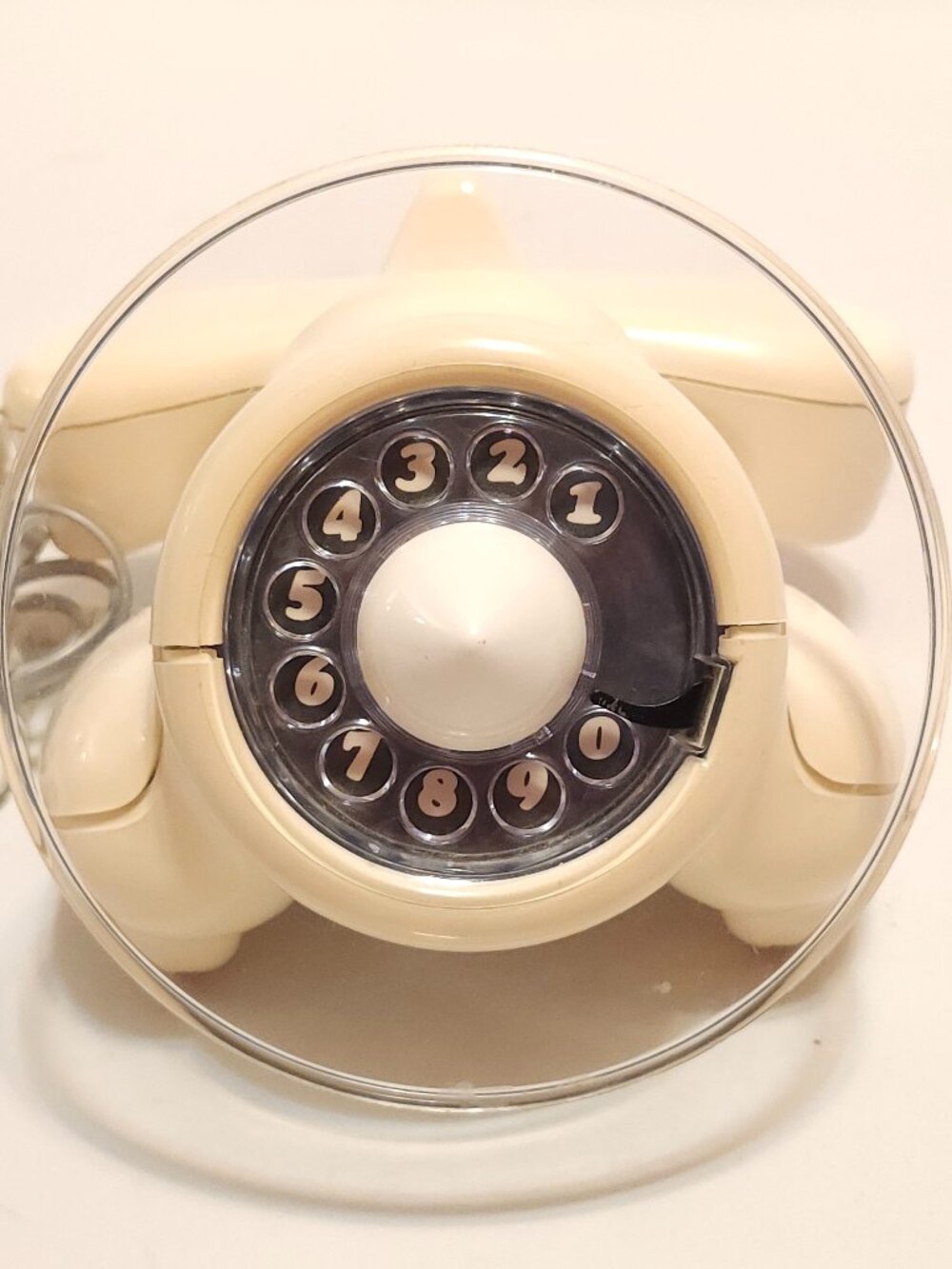 VINTAGE Northern Telecom Alexander Graham Plane rotary telephone in white WORKS
